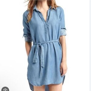 GAP Light Blue Denim Dress Size L